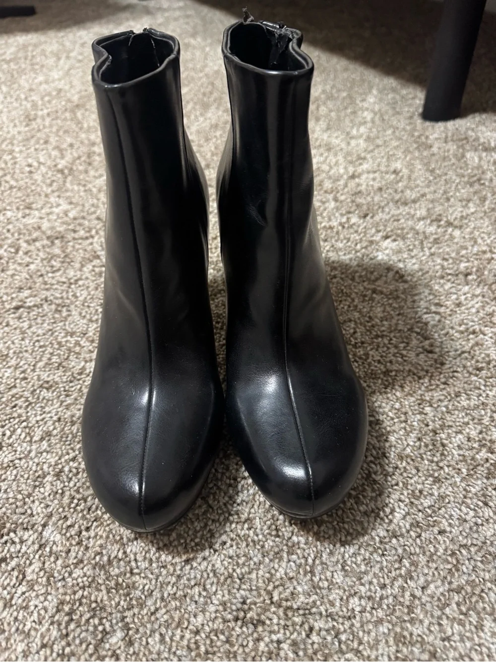Franco Sarto Black Ankle Booties Heeled Boots